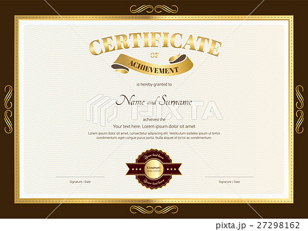 Elegant certificate of achievement template 27298162