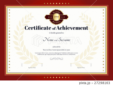 Certificate of achievement template Certificate of achievement template 27298163