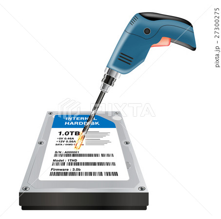 electric drill destroying a data in  internal hard 27300275