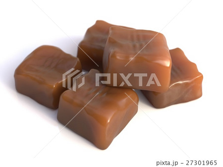 Caramel candy isolated on a white background Caramel candy isolated on a white background 27301965