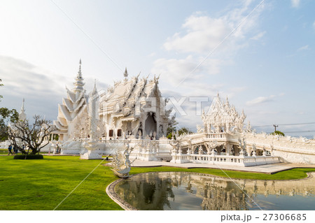 White church of Wat Rong Khun temple in Chiangrai 27306685