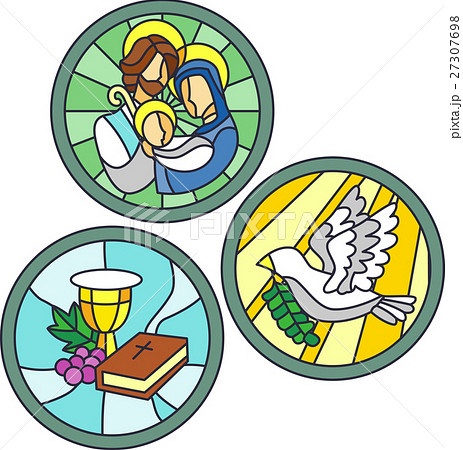 Stained Glass Christian Imagesのイラスト素材