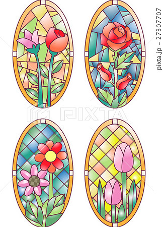 Stained Glass Windows Floral 27307707