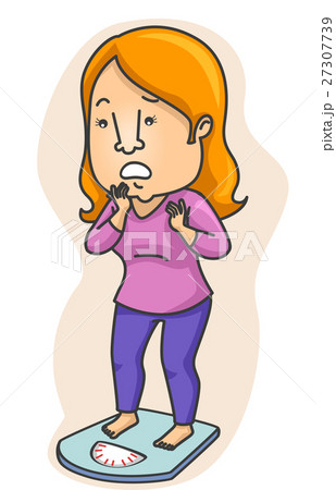 Girl Check Weight Worried Girl Check Weight Worried 27307739
