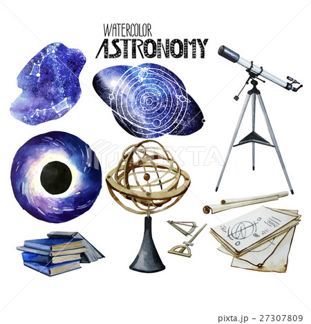 Watercolor astronomy collection 27307809