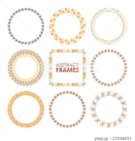 Ethnic vector frame set 27308031