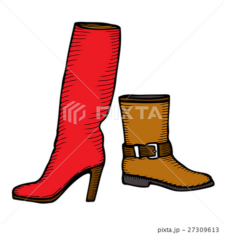 hand-drawn in sketch style shoes hand-drawn in sketch style shoes 27309613