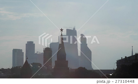 Tower Kremlin on a background of skyscrapers Tower Kremlin on a background of skyscrapers 27310448
