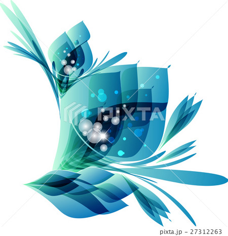 Fantasy  flowers on a white background 27312263