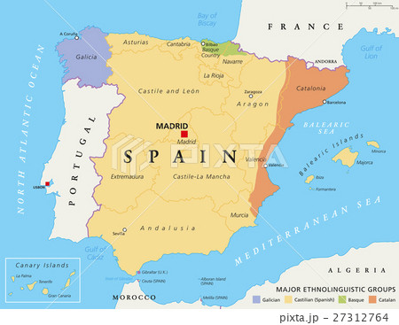 Spain autonomous communities political map Spain autonomous communities political map 27312764