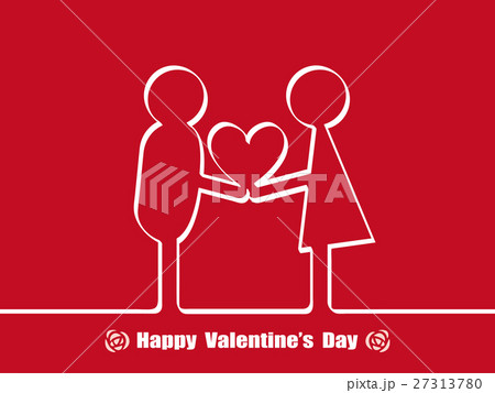 バレンタイン　ハートを持つ人 27313780