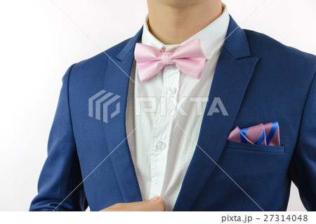 man in blue suit bowtie, pocket square man in blue suit bowtie, pocket square 27314048