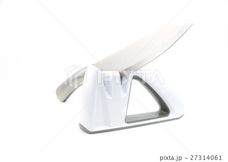 Whte knife sharpener, isolated background Whte knife sharpener, isolated background 27314061