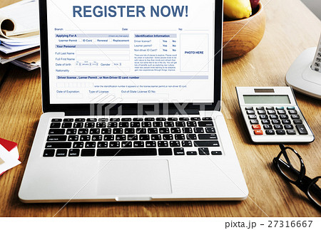 Register Now Application Form Concept 27316667