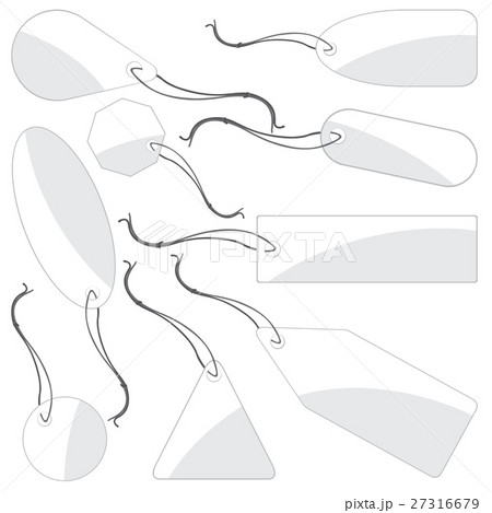 White label on white background. Label design. 27316679