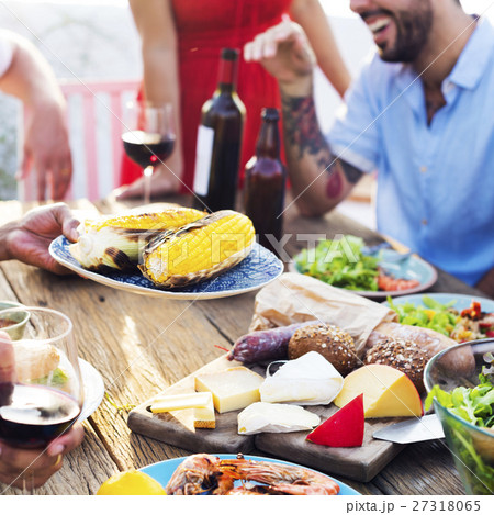Group Of People Dining Concept 27318065