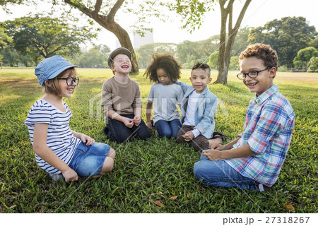 Casual Children Cheerful Cute Friends Kids Joy Concept 27318267