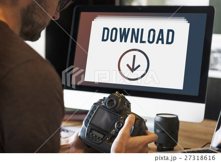 Storage Data Information Download Concept 27318616