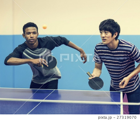 Table Tennis Ping-Pong Friends Sport Concept Table Tennis Ping-Pong Friends Sport Concept 27319070
