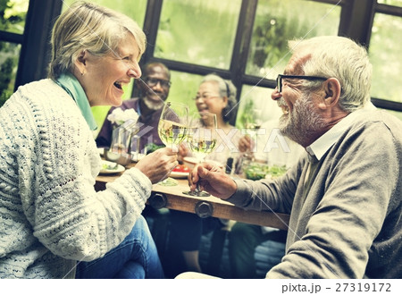 Group of Senior Retirement Meet up Happiness Concept 27319172