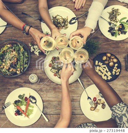 Women Communication Dinner Together Concept Women Communication Dinner Together Concept 27319448