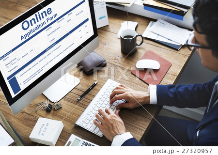 Online Application Form Info Detail Concept 27320957