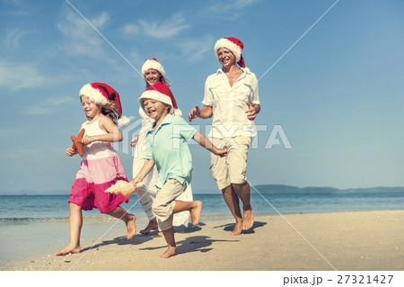 Beach Family Vacation Parent Children Relaxation Concept 27321427
