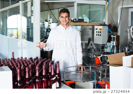 man working on wine production 27324934