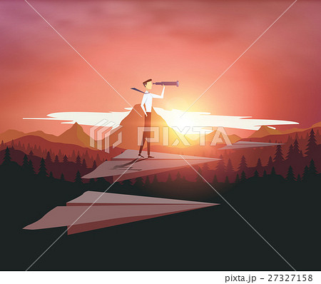 Businessman searches for suscess. 27327158