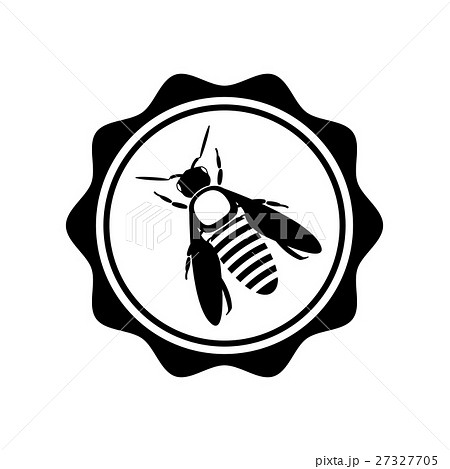 Bee icon or silhouette. Vector logotype 27327705