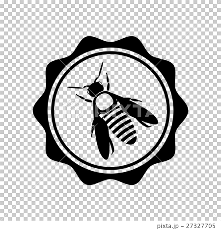 Bee icon or silhouette. Vector logotype 27327705