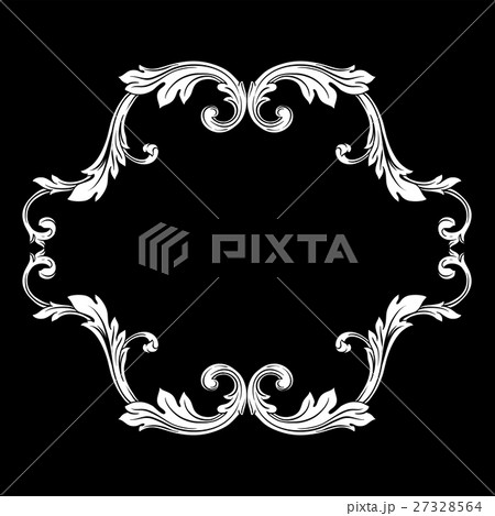 Vintage baroque frame engraving scroll ornament Vintage baroque frame engraving scroll ornament 27328564