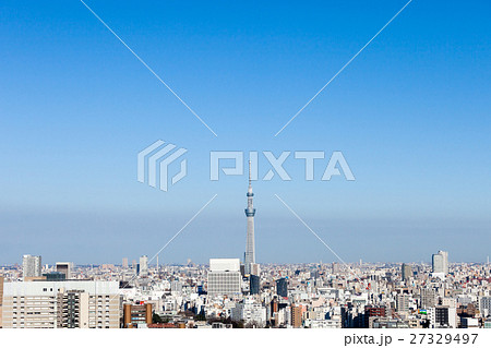 都市風景　文京区から浅草方向を望む 27329497