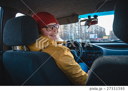 Man driving car Man driving car 27331593