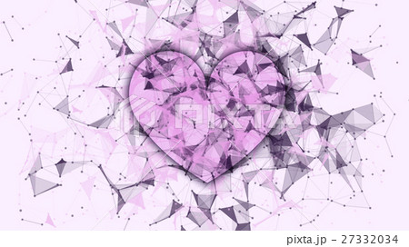 triangle mosaic vector heart triangle mosaic vector heart 27332034