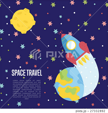 Space Travel Cartoon Vector Web Page Template 27332892