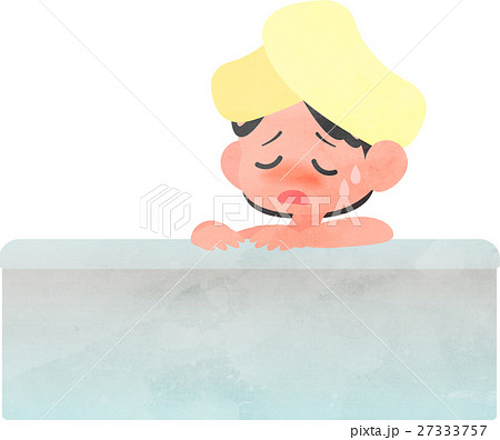お風呂でのぼせる女性のイラスト素材