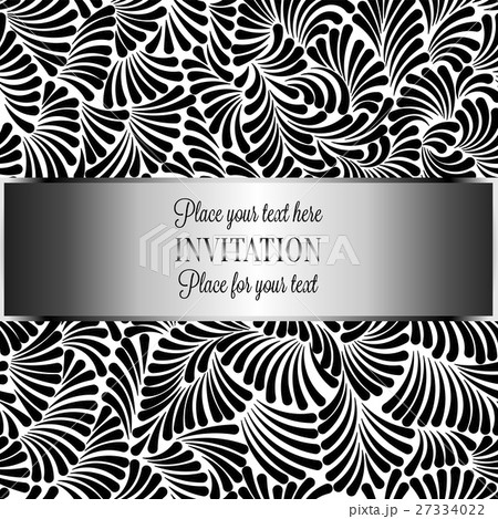 Romantic background with antique, luxury black and 27334022