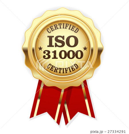 ISO 31000 standard certified rosette 27334291