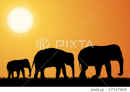 Family of elephant in Africa vector Family of elephant in Africa vector 27337609