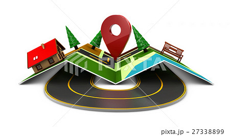 Street Map with GPS Icons. Navigation 27338899