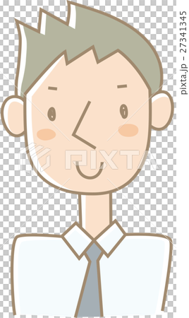A young man tied a necktie (Navy) 27341345