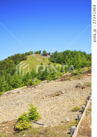 夏の雲取山山頂　東京都奥多摩町　山梨県丹波山村　埼玉県秩父市 27341968