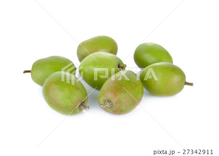 fresh green olive on white background fresh green olive on white background 27342911