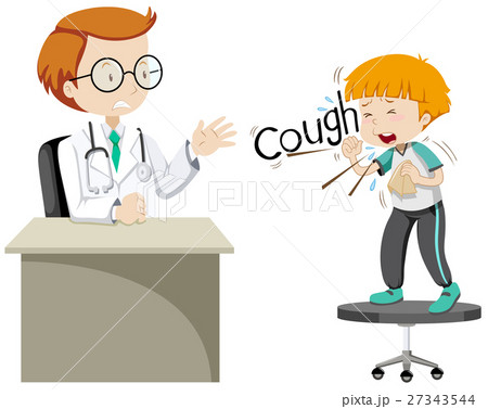 Doctor giving treatment to sick boy 27343544