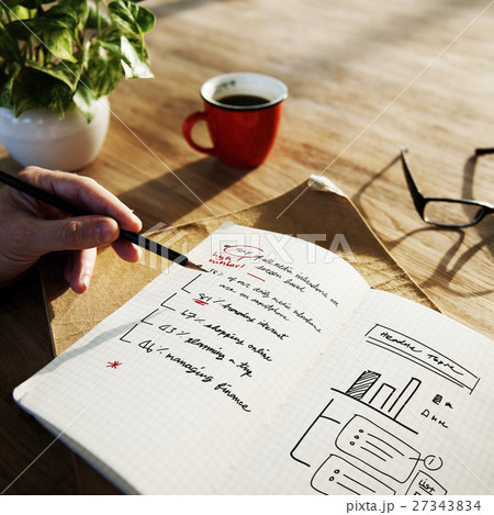Business Plan Graph Growth Writing Notebook Concept Business Plan Graph Growth Writing Notebook Concept 27343834