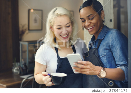 Break Casual Coffee Shop Coworker Cheerful Concept 27344175
