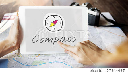 Destination Navigation Compass Graphic Concept 27344437