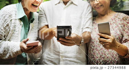 Group Of Senior Retirement Using Digital Lifestyle Concept Group Of Senior Retirement Using Digital Lifestyle Concept 27344988