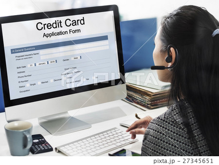 Credit Card Application Form Concept 27345651